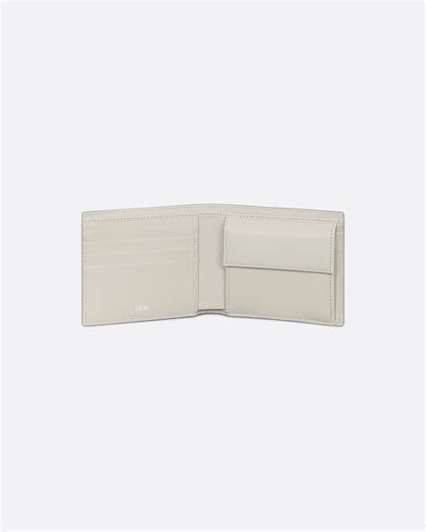 Wallet with Coin Pocket Beige Dior Gravity Outline Leather | DIOR IN