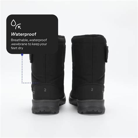 Quechua Kids Warm Waterproof Snow Hiking Boots SH100