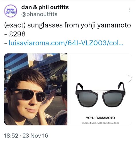 also do you happen to know where dan's sunglasses are from? – @phanoutfitsblog on Tumblr