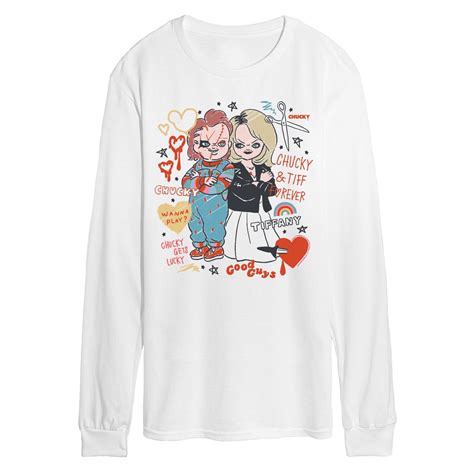 Chucky - Tiffany Sketch - Men's Long Sleeve Graphic T-Shirt - Walmart Business Supplies
