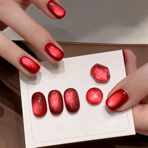 BORN PRETTY 10ml Red Cat Magnetic Eye Gel Polish Spaking Glass Beads ...