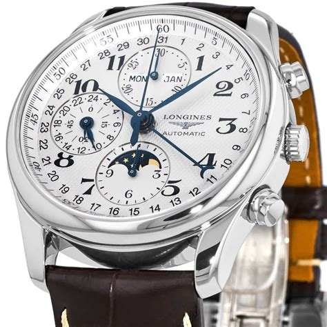 New Longines Master Collection Moonphase Chronograph Men's Watch L2.673 ...