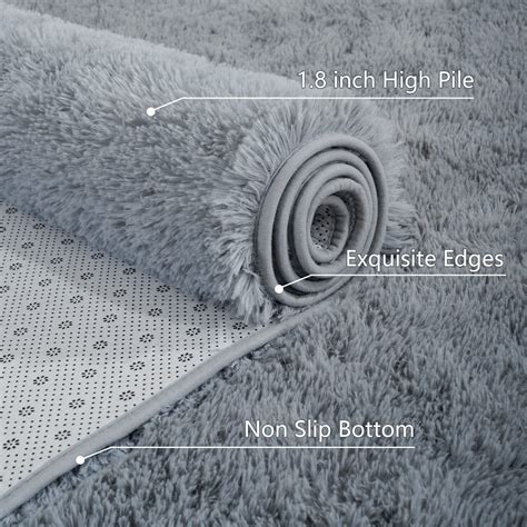 Shag 2x6 Runner Rug Washable Memory Foam Hallway Runner