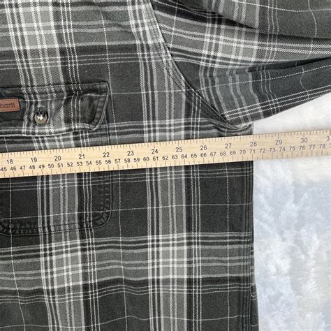 VTG Carhartt Mens 2XL Tall Heavy Cotton Plaid Flannel Shirt/Jacket ...
