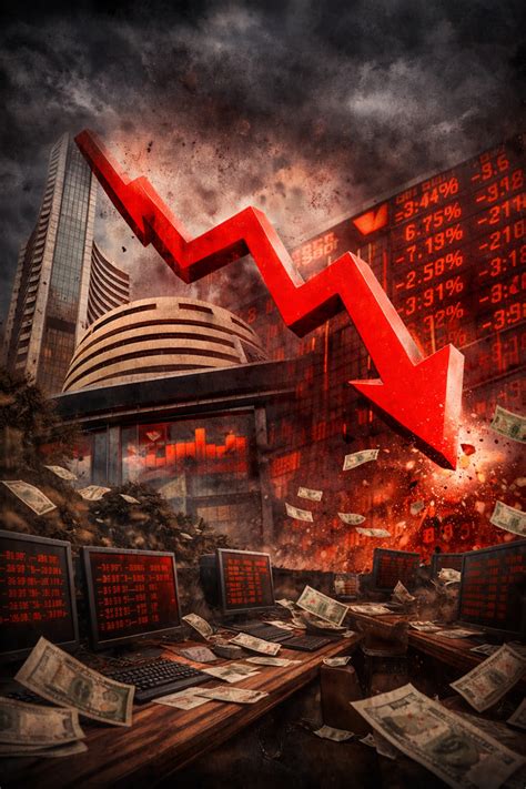 Rs 7 lakh cr wiped off! Sensex slumps over 1,300 points, Nifty below ...