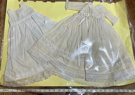 アンティークドールコットンドレスセット1900年イギリス - アンティークまねきねこ