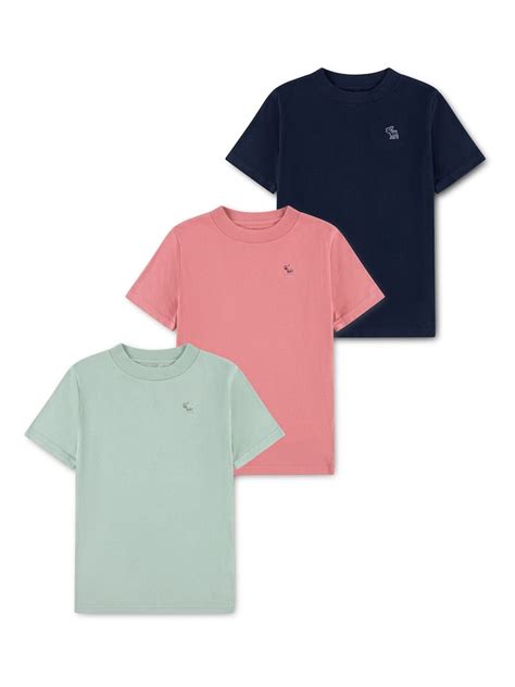 Buy Abercrombie & Fitch Green/Pink/Blue Short Sleeve T-Shirts 3 Pack ...