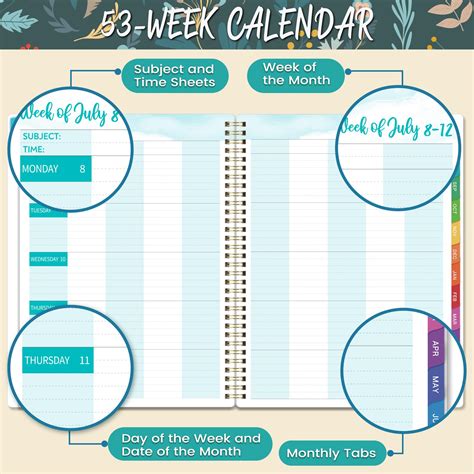 Teacher Lesson Planner 2025-2026, from July 2025 to June 2026, 9" x 11 ...