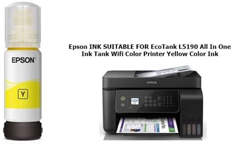 EPS ORIGINAL Epson L5190 All In One Ink Tank Wifi Color Printer Yellow ...