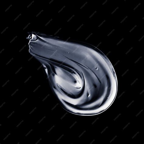 Silver paint brush stroke texture isolated on black background glamour ...