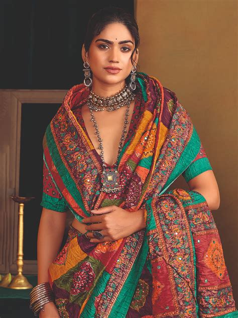 Printed Art Silk Saree – mbz.in