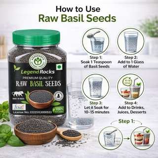 legend rocks Raw Basil Seeds | Kalunji Seeds, Best Quality Seeds 800gm ...