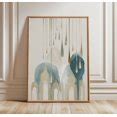 Abstract Drip Art Poster Neutral Blue Wall Print Paper Decor - Walmart.com