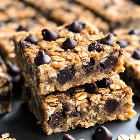 Healthy Chocolate Chip Oatmeal Bars