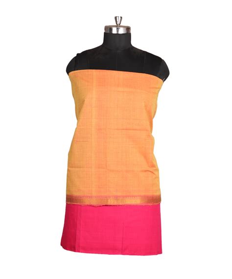 Handloom mangalagiri cotton suit – TGSCO Handlooms