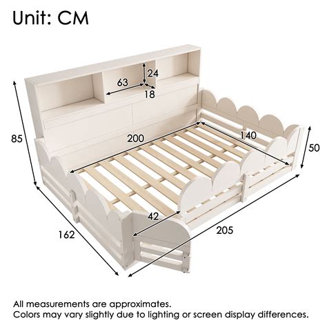 Children's Floor Bed with Fall Protection, Door, Slatted Base and Shel ...