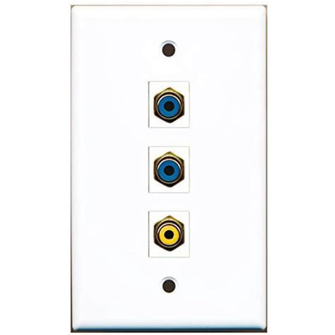 RiteAV - 1 Port RCA Yellow and 1 Port RCA Blue and 1 Port Toslink Wall ...