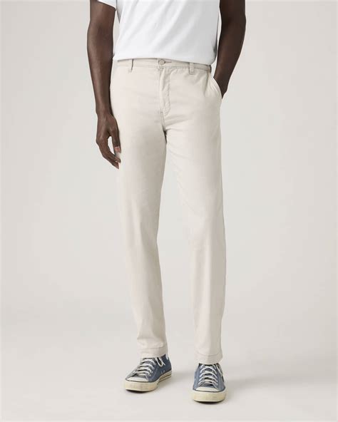 Xx Chino Standard Taper Lightweight Linen Blend Men's Pants - White ...
