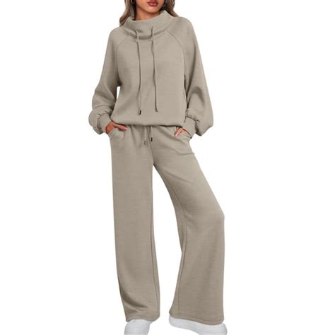 UVN Outfits Sets for Women Two Piece Sweatshirts Lounge Sets Long ...