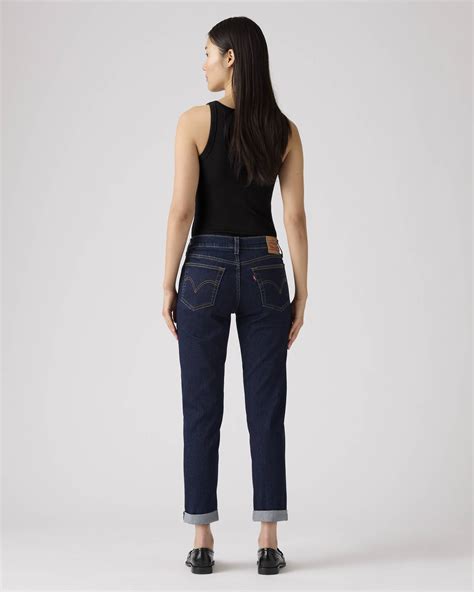 Boyfriend Mid-rise Women's Jeans - Dark Wash | Levi's® US