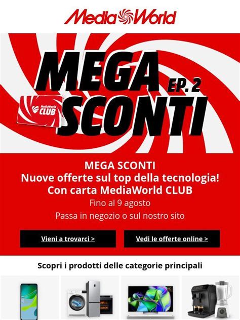 MediaWorld: NO IVA solo ONLINE: fino al 9/08 con MW CLUB | Jekoo