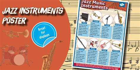 Jazz Instruments Display Poster