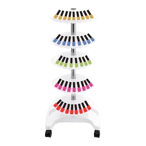 Nail Polish Trolley Organizer, Nail Polish Spinning Rack Display Stand ...