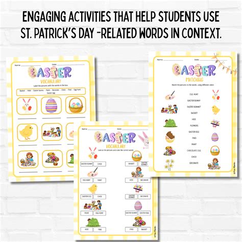 Easter Vocabulary Worksheets | Word Search, Crossword & Matching | ESL ...