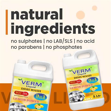 vermliquids Dishwash Liquid – DirtLift Dish Cleaner Dish Cleaning Gel ...