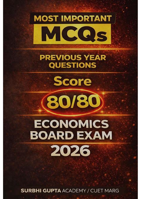 Most Important MCQs for Economics Board Exam (CUET) - Studocu
