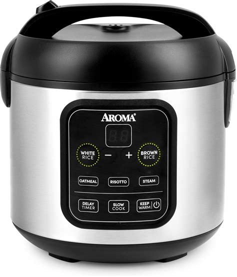 Amazon.com: Aroma Housewares ARC-994SB Rice & Grain Cooker Slow Cook, Steam, Oatmeal, Risotto, 8 ...