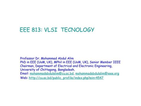Comprehensive Introduction to CMOS VLSI Circuits and Layout Design | PPT
