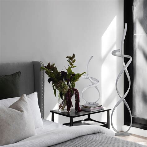 LED Floor Lamp Satin Chrome - Ainhoa