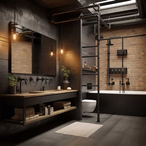 3 Tips to Nail the Modern Industrial Bathroom Look • 333+ Images ...