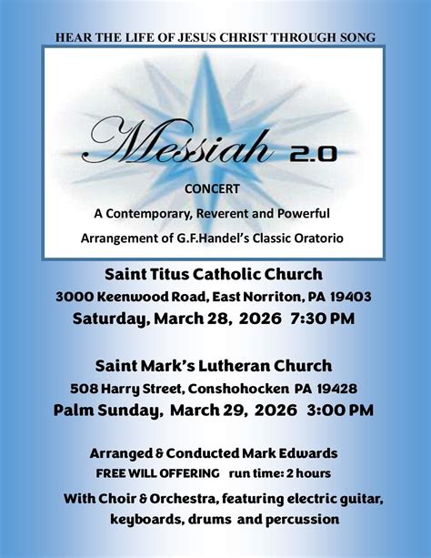 Mar 29 | Messiah 2.0 Concert: Celebrate the life of Jesus Christ in ...