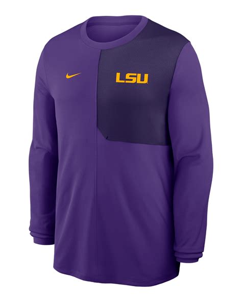 Playera de manga larga universitaria Nike Dri-FIT para hombre LSU ...