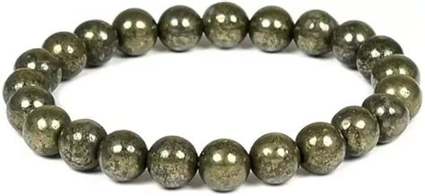 Buy Pyrite Healing Crystal Bracelet for Wealth, Luck & Success, Natural ...