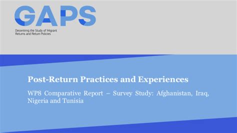 Post-Return Practices and Experiences: WP8 Comparative Report – Survey ...