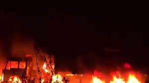 Jharkhand: Four trucks gutted in massive fire after accident in Dumka