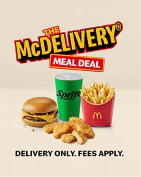 McDonald's - 🍔🚗💨 The McDelivery Meal Deal is here for just £11.28 ...