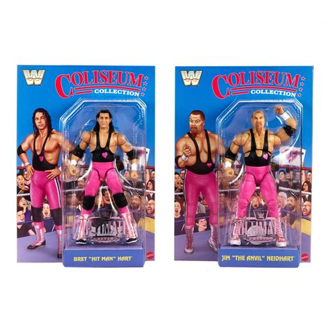 Hart Foundation (Bret Hart & Jim Neidhart) (HVK93) Coliseum Collection - Set of 2 WWE Ultimate ...