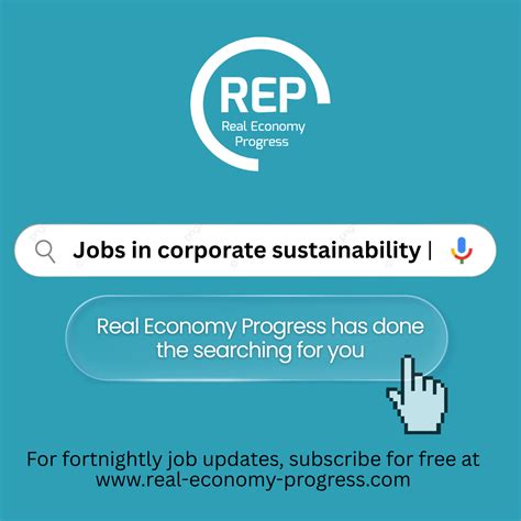 Corporate sustainability jobs - Real Economy Progress