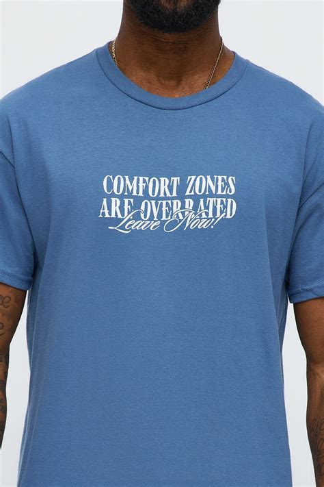 Comfort Zones Are Overrated Short Sleeve Tee - Blue | Fashion Nova