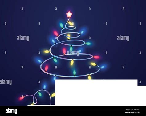 Christmas lights isolated on black Stock Vector Images - Alamy