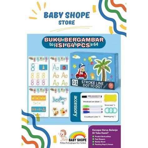 Jual 64 Buku Gambar Anak - Buku bergambar 64pcs Reusable Magic Workbook ...