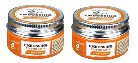 Little Birdie Embossing Texture Paste 50gm Tequila Sunrise Pack 2 ...