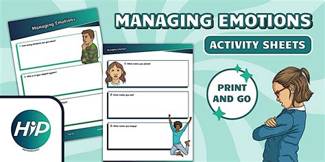 HIP Psychology Managing Emotions Activity Sheets