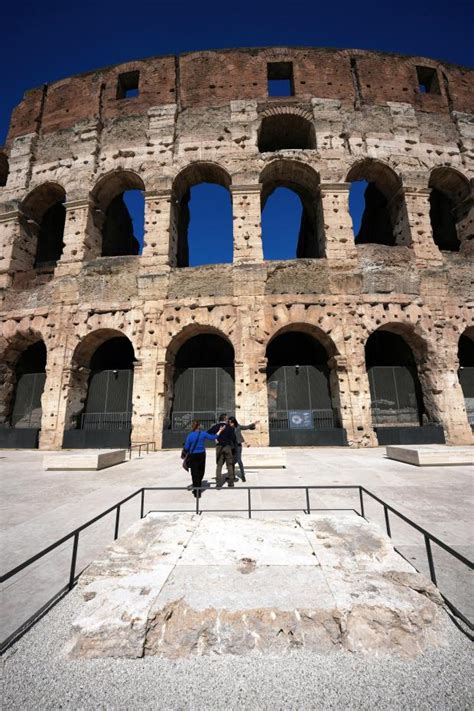 Rome's Colosseum gets fresh look that recreates footprints of columns