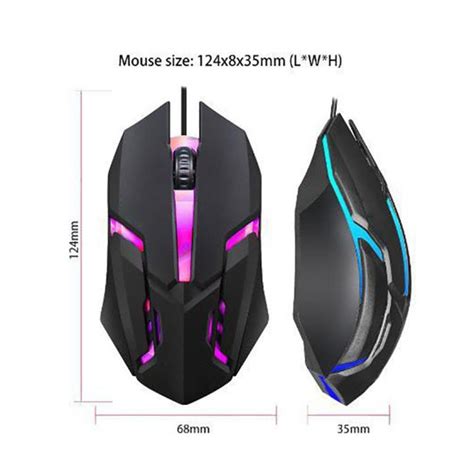 USB Wired Mini Gaming Mouse 1000 DPI Optical 3 Button RGB USB Wired ...