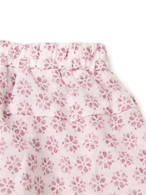 Buy Benetton Pink Benetton Printed Linen Blend Top & Bottoms Set from ...